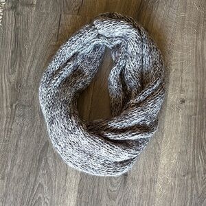 Cozy Gray Knit Infinity Scarf
